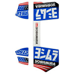 Nálepka na výfuk Yoshimura RS-12 Sticker Kit Blue