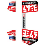 Nálepka na výfuk Yoshimura RS-12 Sticker Kit Red