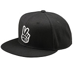 Pánská čepice TroyLeeDesigns Peace Flat Bill SnapBack Hat Black