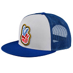 Pánská čepice TroyLeeDesigns Peace Out Trucker SnapBack Hat Blue Cream