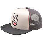 Pánská čepice TroyLeeDesigns Peace Out Trucker SnapBack Hat Vintage White Carbon