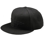 Pánská čepice TroyLeeDesigns Signature Flat Bill SnapBack Hat Black Black