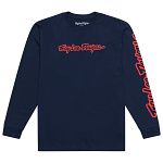 Pánské tričko s dlouhým rukávem TroyLeeDesigns Signature Long Sleeve Tee Navy
