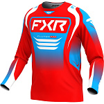 Pánský MX dres FXR Clutch Pro MX Jersey Red White Cyan 2025