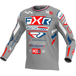 Pánský MX dres FXR Podium Gladiator MX Jersey Grey White Red 2025