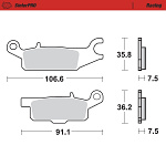 Přední brzdové destičky MotoMaster Brake Pads 960-11 Yamaha Raptor 250