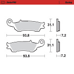 Přední brzdové destičky MotoMaster Brake Pads Front Racing 949-11 Yamaha YZ / YZF / WRF