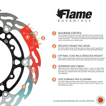 Přední brzdový kotouč MotoMaster Flame Front Brake Disc Honda CRF250R CRF450R 15-.. 260 mm