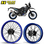 Sada kol HaanWheels Yamaha XTZ 700 Tenere - Excel Bllue 21x1,85 + 18x2,50 / Black Hub + BK SP 