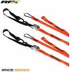 Upínací popruhy na motorku RaceFX 1.0 Tie Downs Orange Black