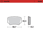 Zadní brzdové destičky MotoMaster Brake Pads 966-11 KTM ATV