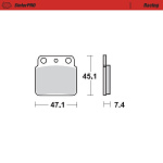 Zadní brzdové destičky MotoMaster Brake Pads 952-11 Suzuki LTZ400 LTR450