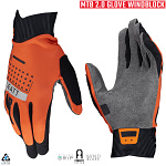 Zateplené rukavice na kolo Leatt MTB 2.0 WindBlock Glove Glow 2025